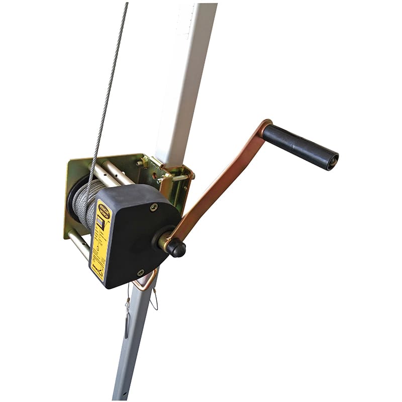 Treuil de sauvetage fixation acier - 125 kg - câble de 20 m - SECURA®