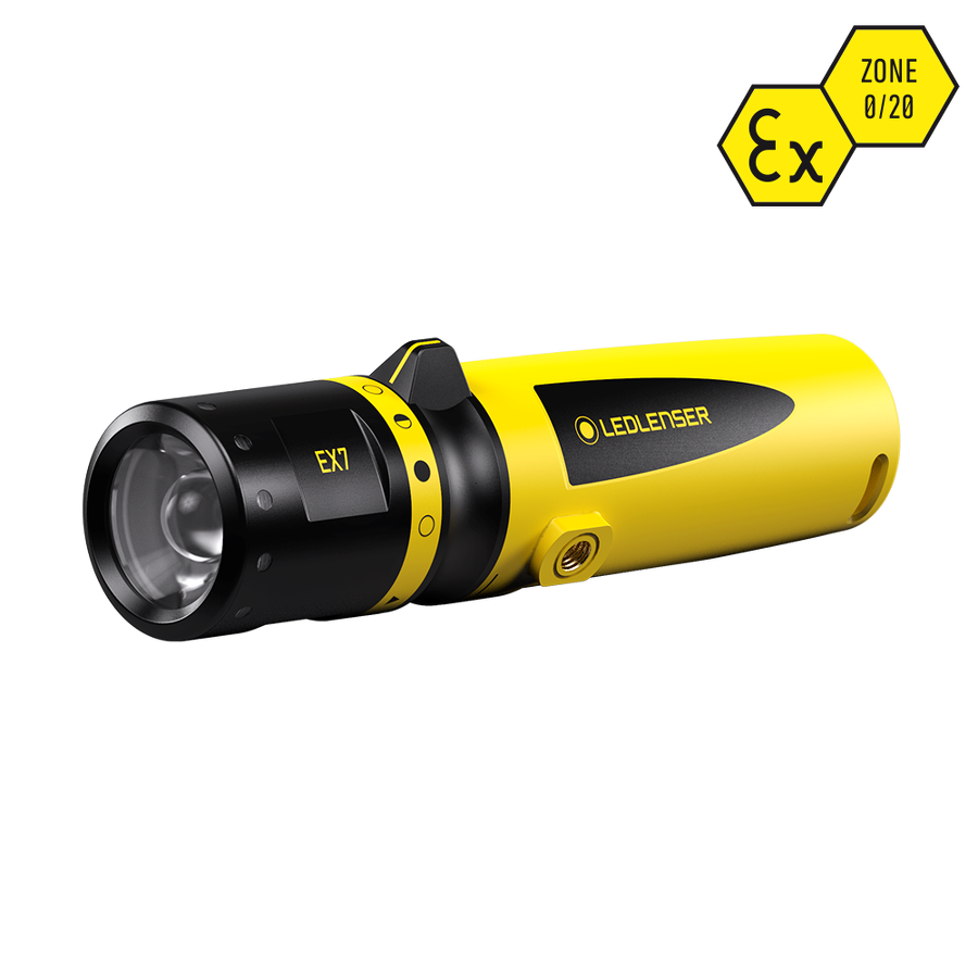 Lampe torche - ATEX Zone 0 - à piles - 200 Lumen - IP68 - focus - antidéflagrant - EX7 - LEDLENSER®