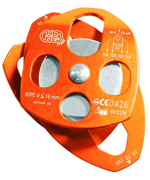 Poulie double RàB à flasques mobiles et un point d’attache supplémentaire - KONG®