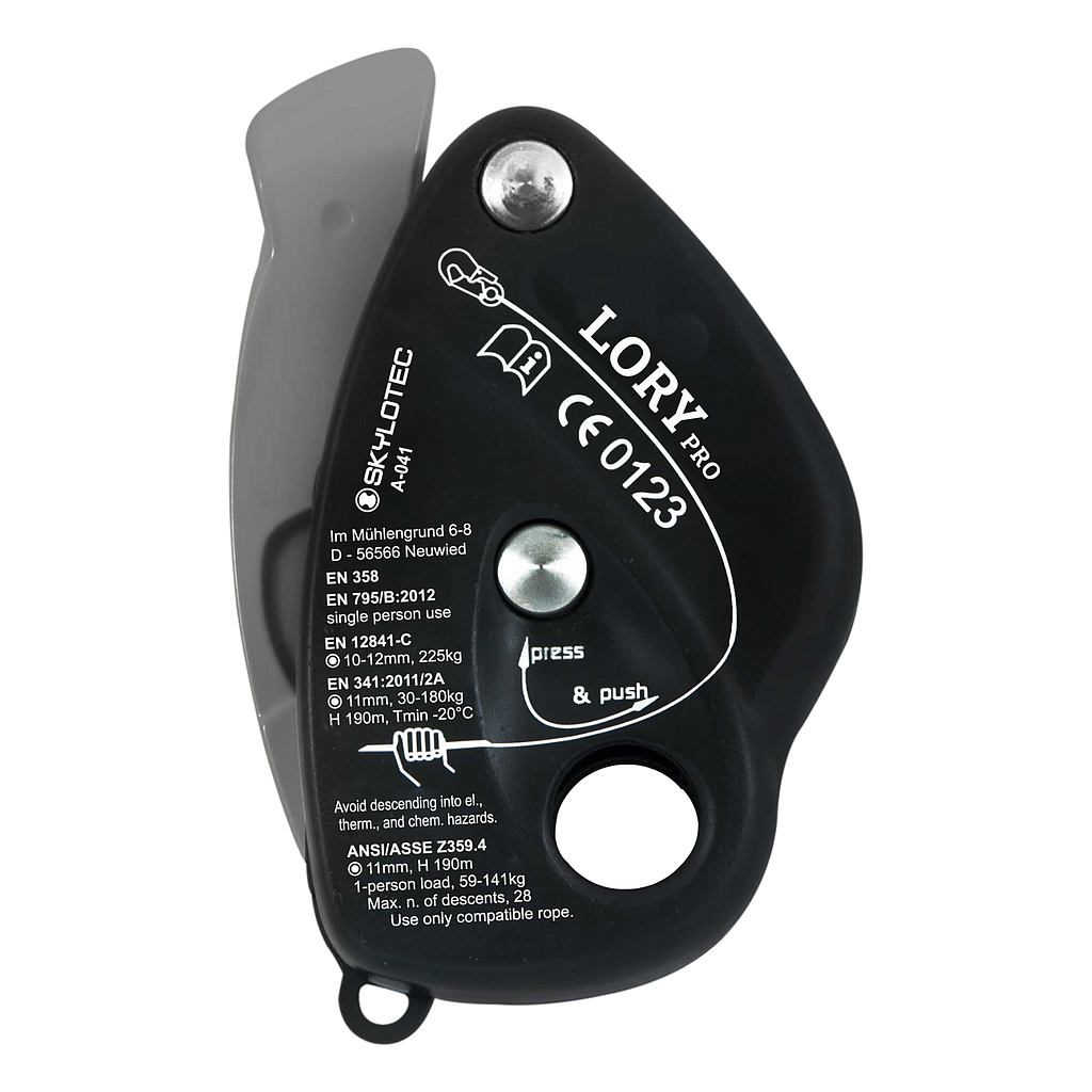 Descendeur auto-freinant avec fonction anti-panique - LORY PRO - SKYLOTEC®