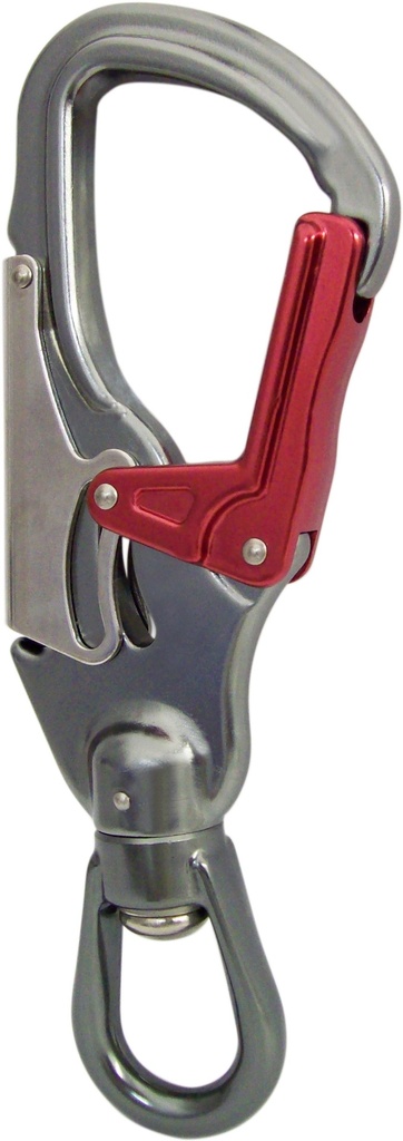 Mousqueton alu double action snaphook avec émerillon - MGO - ISC WALES®