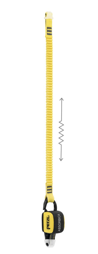 Longe simple  élastiquée 150 cm avec absorbeur - ABSORBICA-I FLEX - PETZL®