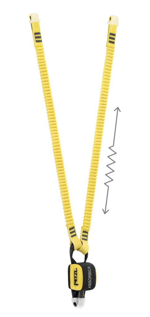 Longe double élastiquée 150 cm avec absorbeur - ABSORBICA-Y 150 - PETZL®
