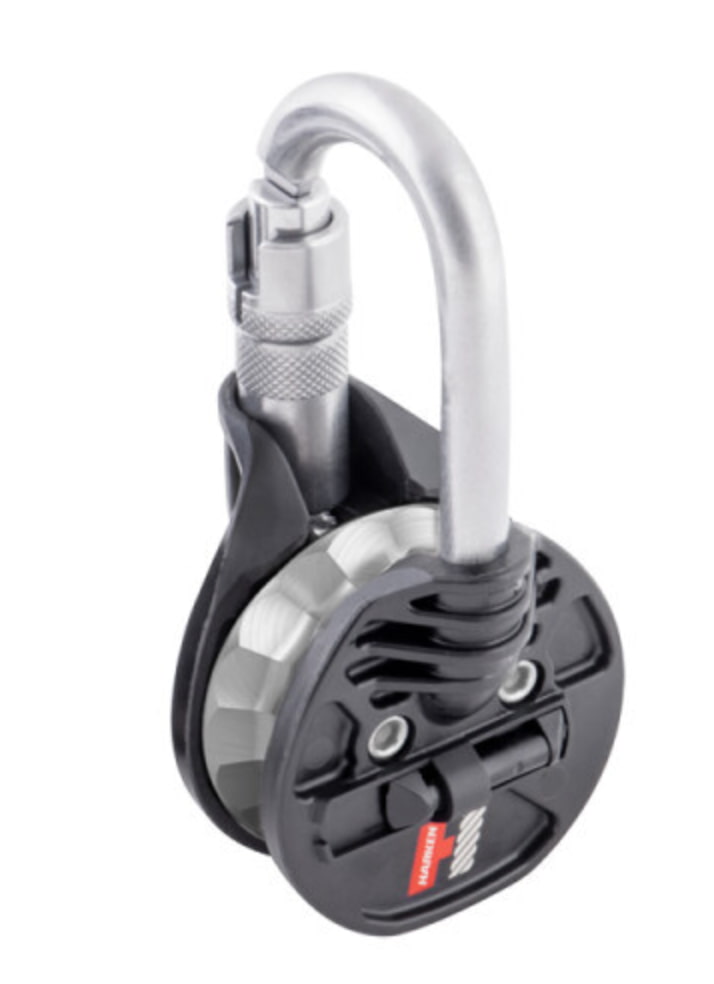 Poulie-mousqueton avec réa à facettes anti retour débrayable - SNATCHET 65 RACHET - HARKEN®