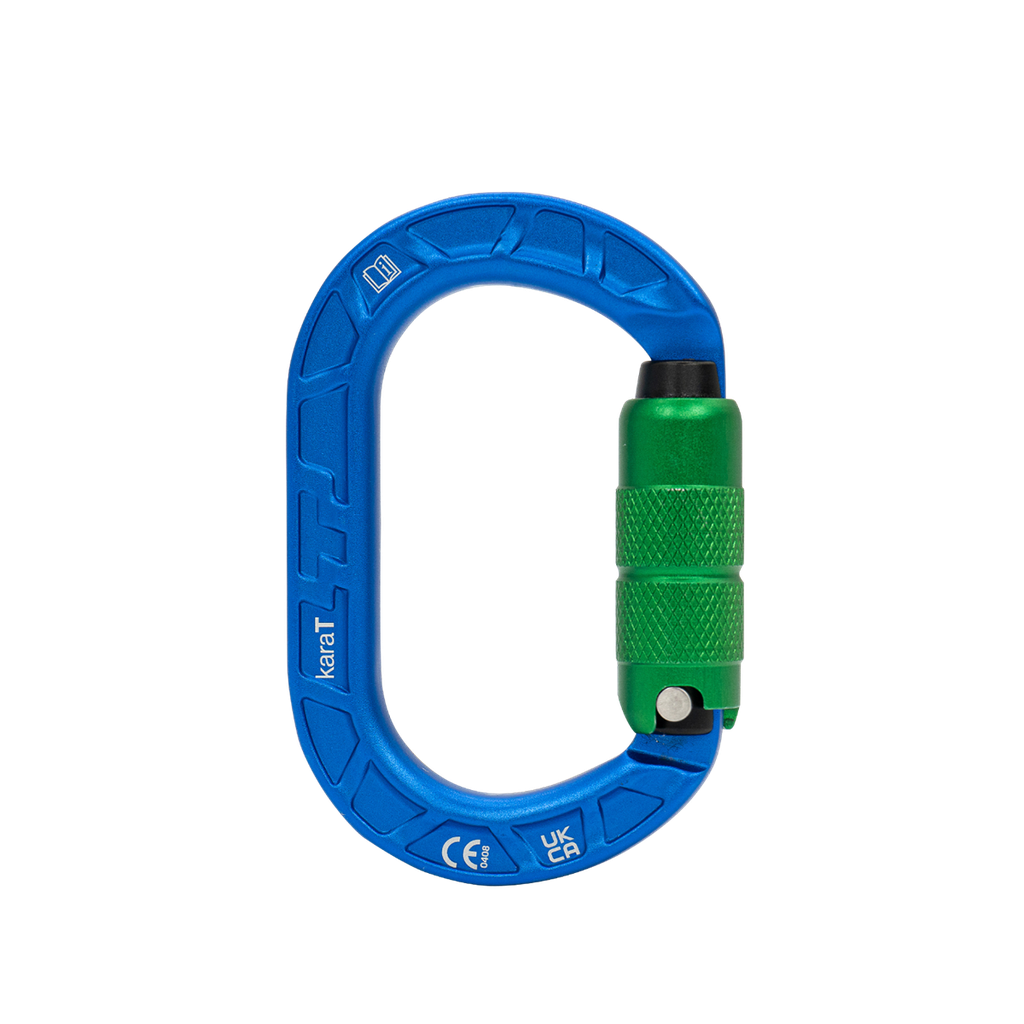 Mousqueton alu ovale compact - Triple action - KaraT - TEUFELBERGER®